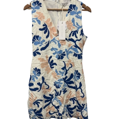 White Closet Womens  Size 10 Mini Dress Beige / Blue / Floral / Navy Blue / Off White 