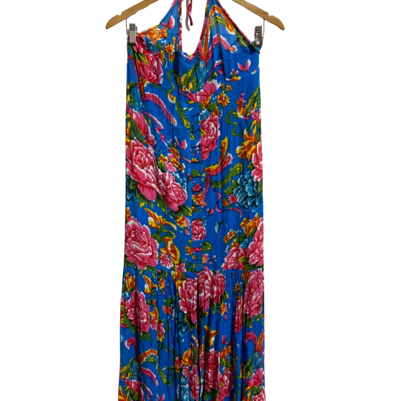 Tree of Life Womens Size L Floral Dress / Halter Neck Dress / Maxi Dress