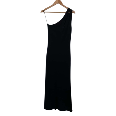 CUE Women's Size 8 Cut Out Shoulder Neck Maxi Dress Black (**Brand new** RRP $295)
