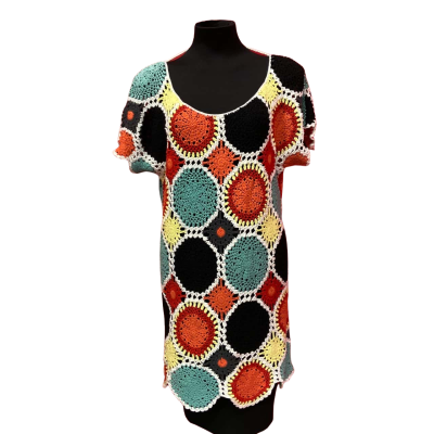  Womens  Size M Multicoloured Crochet Dress 