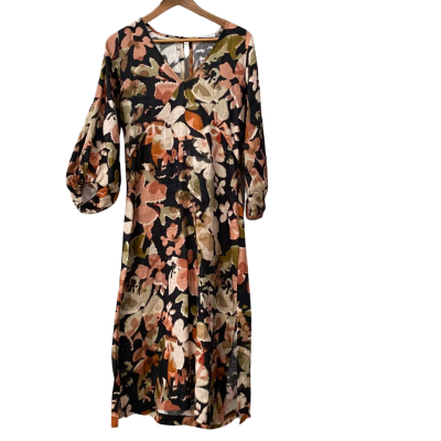 Morrison Womens  Size 1 / 8 Long Sleeve Dress / Midi Dress Multicoloured 