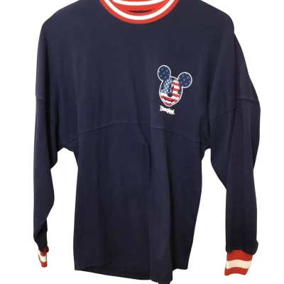 Disney Parks Womens  Size XS Sweatshirt Navy Blue / Pattern / Red / White 