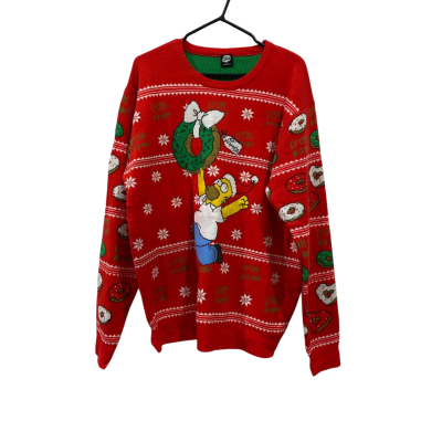 The Simpsons  Unisex  Size XL Crew Neck Jumper Multicoloured / Red / White 