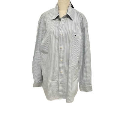 Tommy Hilfiger Mens  Size XL Long Sleeve Shirt Blue / White 