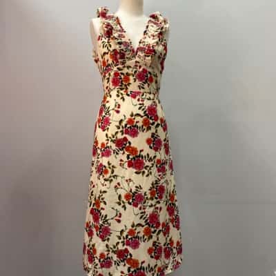 Finders Keepers Womens  Size S Floral Dress Beige / Cream / Floral 