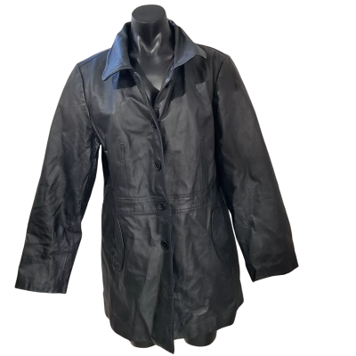 Capture Womens  Size 18 Leather Jacket Black  