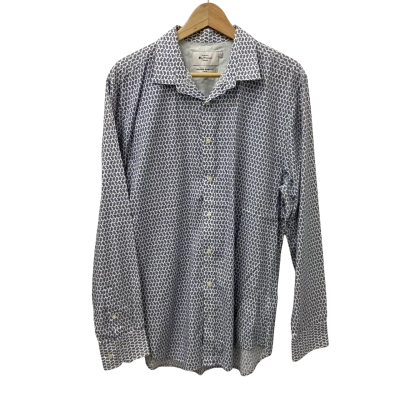 Ben Sherman Mens  Size XL Long Sleeve Shirt Blue / White 