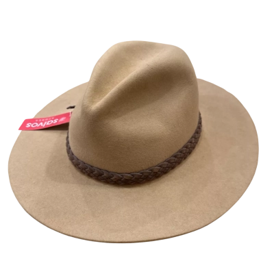 Lutan Tan Mens Cowboy Hat Genuine Leather Size 55 
