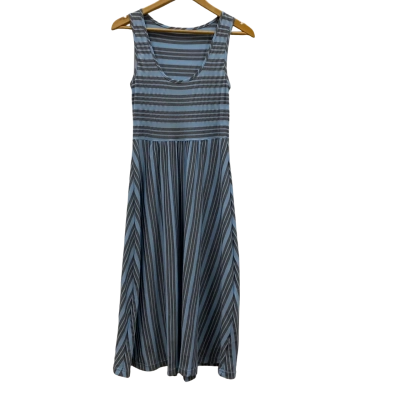 Metalicus Women's Size One Size Sleeveless Dress  Blue / Grey / Striped 