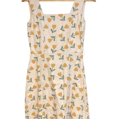 Princess Highway retro style dress  Cream / Floral / Green / Mustard 