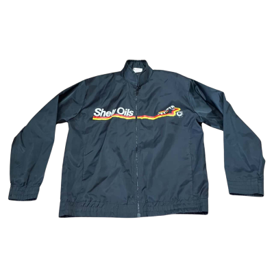 Vintage Shells Oils Black Zip Up Jacket Size M