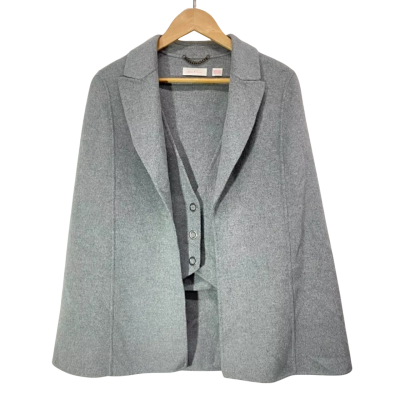 Sass & Bide Grey Sleeveless Coat with Built in Vest Size S  