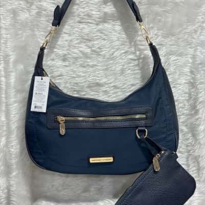 Adrienne Womens Blue / Gold Shoulder Bag