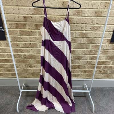 Mister Zimi Womens purple & cream dress Size 10 