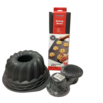 BNWT 3x Chefs Toolbox Silicone Bakeware Ring Cake - 6 Souffle Pots - Baking Sheet (Brica2)