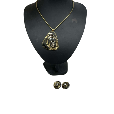  Women's Creative Copper statement piece with matching earrings