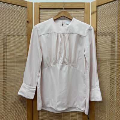 Scanlan Theodore Womens  Size 8 Long Sleeve Shirt Peach 