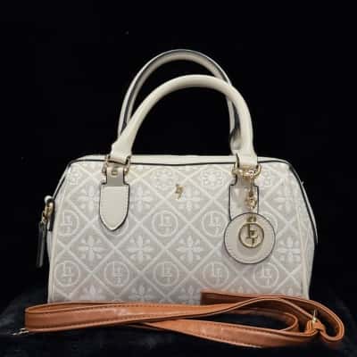 Laura Jones Womens Beige / Gold handbag 