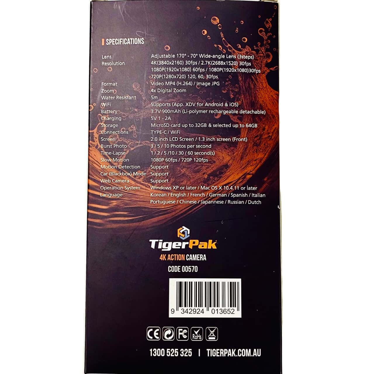 Tigerpak Rrt TigerPak 4K Action Camera (s)