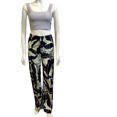 Morrison Womens  AUS Size 8 Patterned Pants Black / Off White 