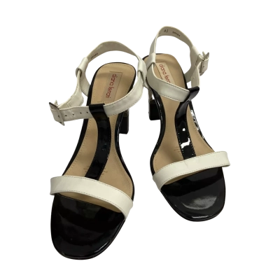 Diana Ferrari Womens  Size 8.5 Sandals Black  / White 