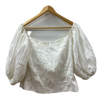 Carla Zampatti Womens Top Size 12 Off-the-shoulder Top White 