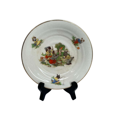 Vintage Children dog plate
