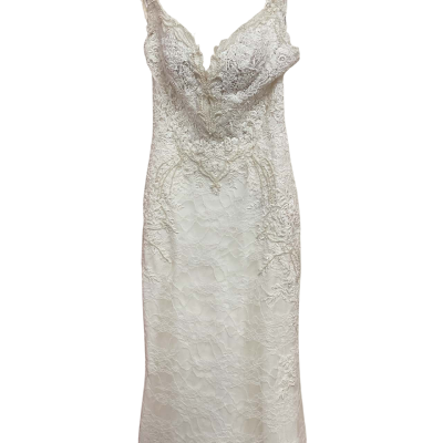 MARTINA LIANA WEDDING DRESS - Hand Beaded and Lace White 