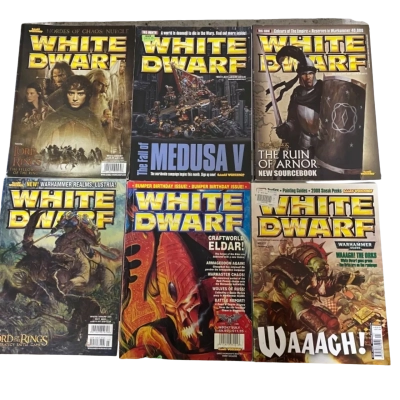 22 White Dwarf Magazines early 2000s games workshop warhammer