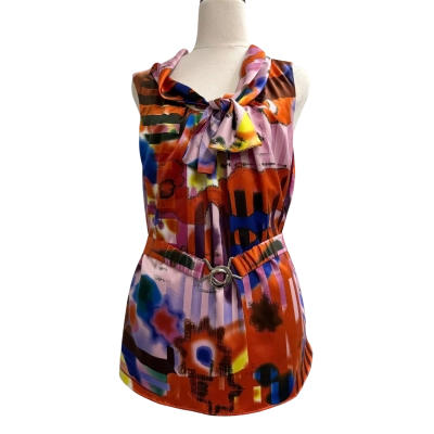 Charlie Brown Womens  Size 8 Sleeveless Top Multicoloured 