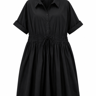 City Chic Lana Mini Shirt Size 22 Dress - Black