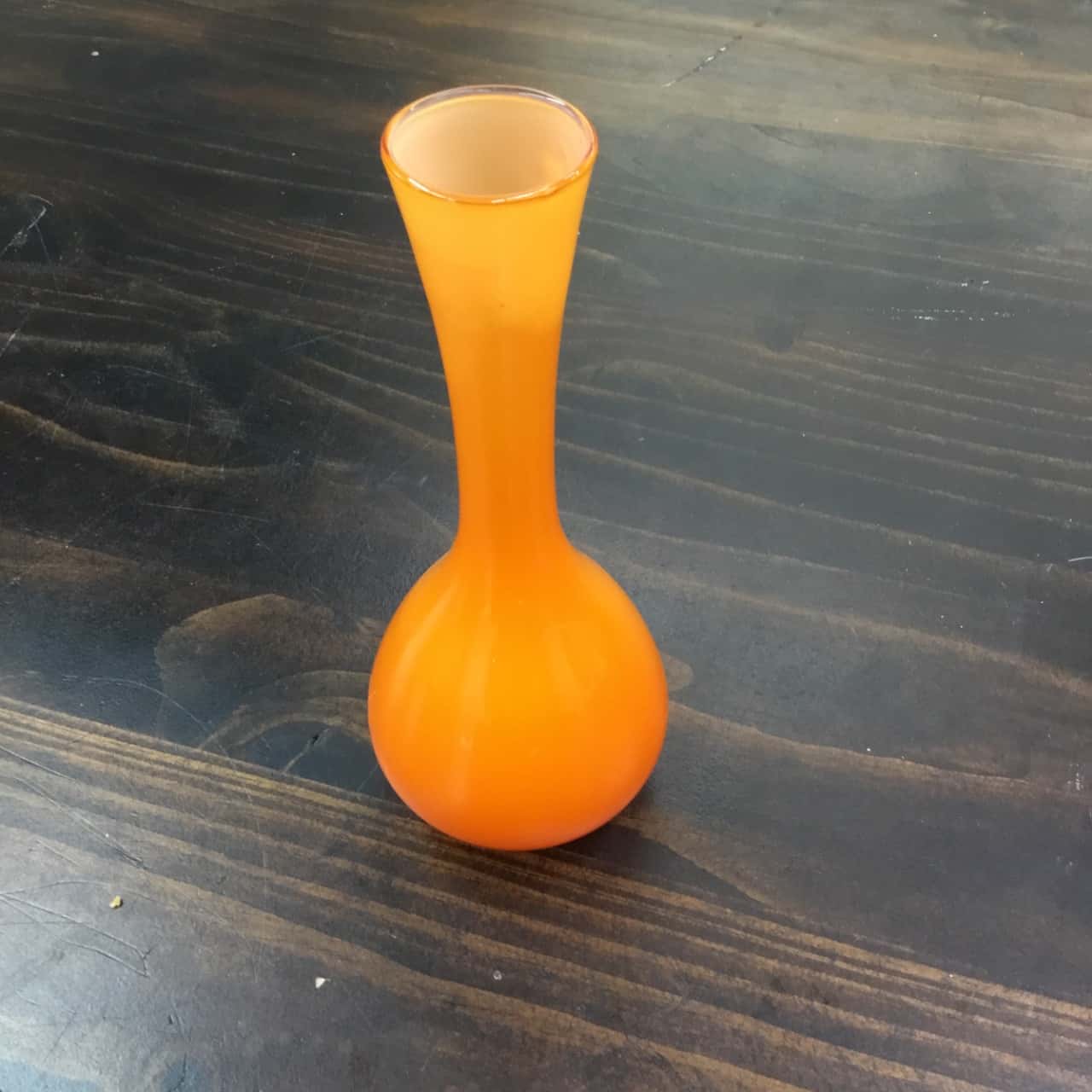 Vintage Orange Vase approx 25cm tall