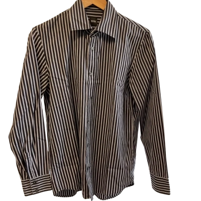 “Hugo Boss” Mens  -Size M -Long Sleeve Shirt -Striped 
