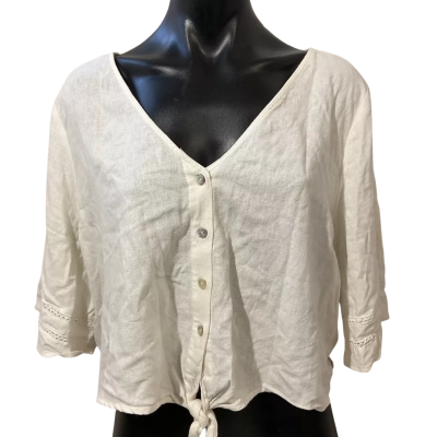 Piping Hot Womens  Size 18 Short Sleeve Top White 