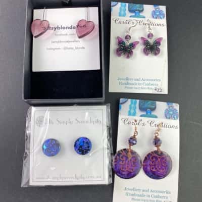 Purple collection 4sets of fashion  Earrings 