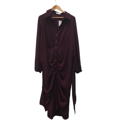 City Chic Womens  Size 18 Midi Dress Maroon BNWT