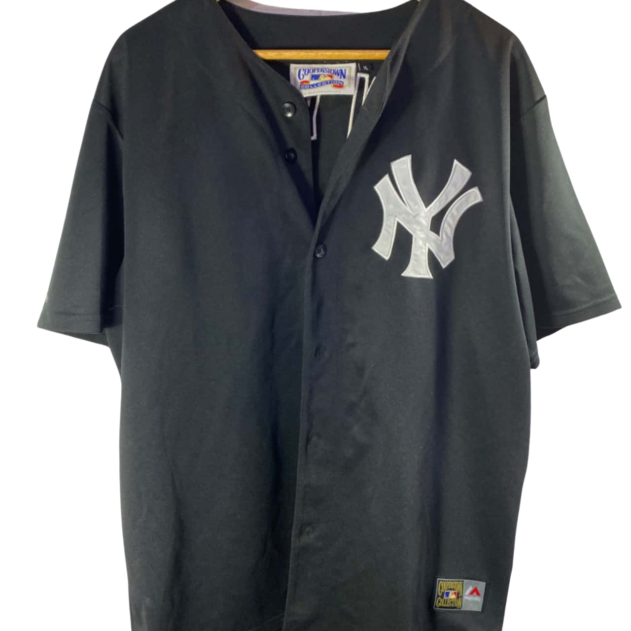 Majestic MLB Genuine Merchandise Mens Yankees Jersey Size XL Black / White (s)