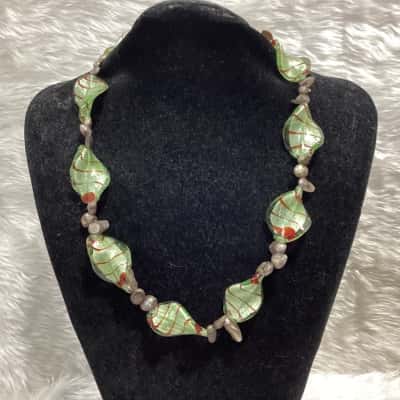  Womens Necklace Green / Other 