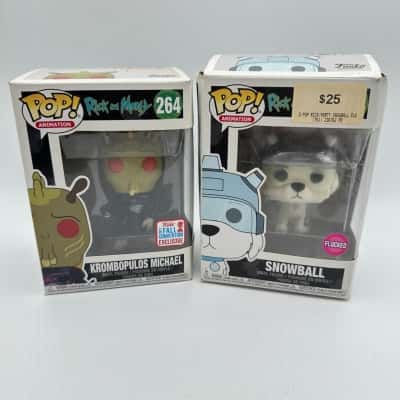 Funko Pop Rick and Morty Snowball 178 & Krombopulos Michael 264 Bundle