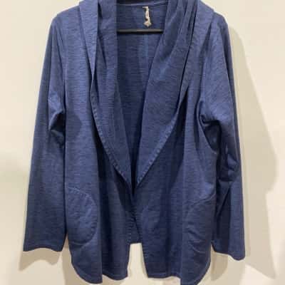 Lorna Jane Womens  Blue Open Casual Hoodie