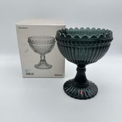 Mariskooli Iittala Marimekko Dark Gray Finland Glass 