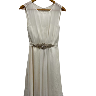 Forever New Womens  Size 8 Cocktail/Midi/Sleeveless Dress  Cream RRP $129.99