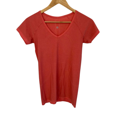 Lululemon Womens  Size S Athletic Top / V-Neck Top Coral / Pink  