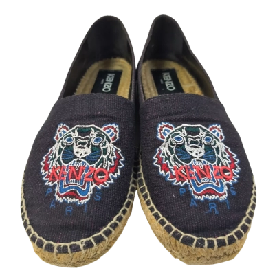 Kenzo Womens  Size 39 Espadrilles Black  with Box