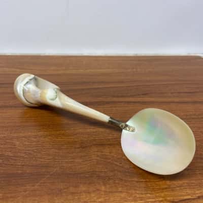 Vintage Mother of Pearl and Conch shell serving spoon