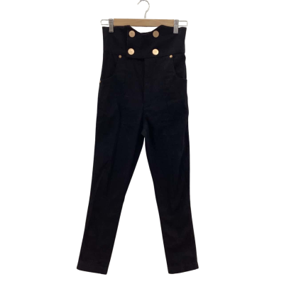 alice McCall Womens  Size 8 High Waist Capris Pants Black  