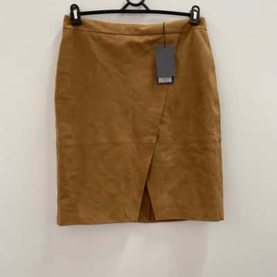 Trenery Womens  Size 10 Wrap Skirt Brown 