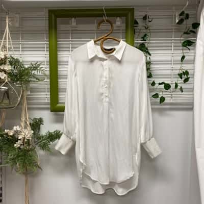 Motto Brand New With Tags Womens  Size 12 Long Sleeve Shirt White 