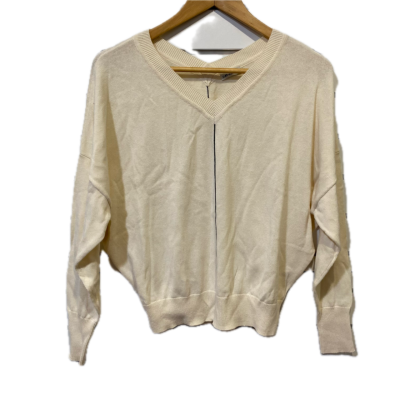  Elms+King Women's Size XS V-Neck Top Cream 