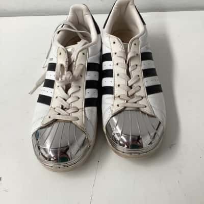 Adidas superstar metal toe Womens  Size 10 Sneakers Black  / White 